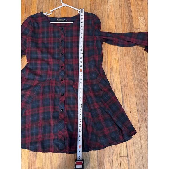 Allegra K Plaid Flannel Tunic Small - Picture 5 of 6